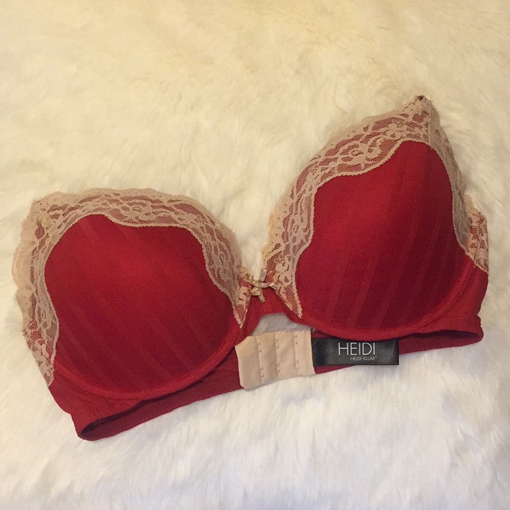 HEIDI by Heidi Klum Mesh With Lace Demi Bra